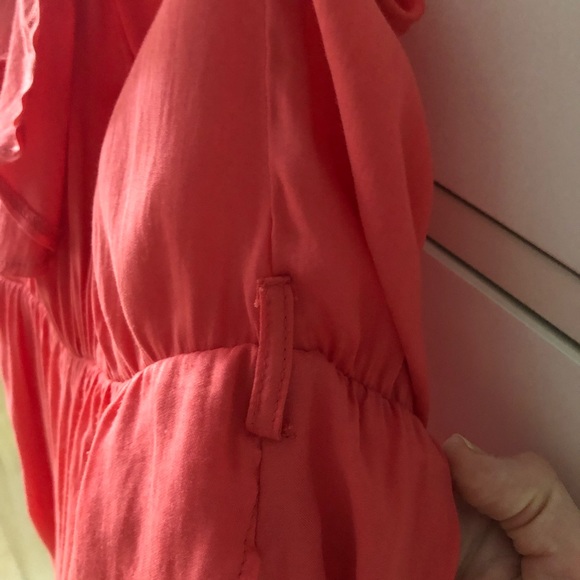Dark salmon-pink summer dress, size medium - Picture 3 of 3